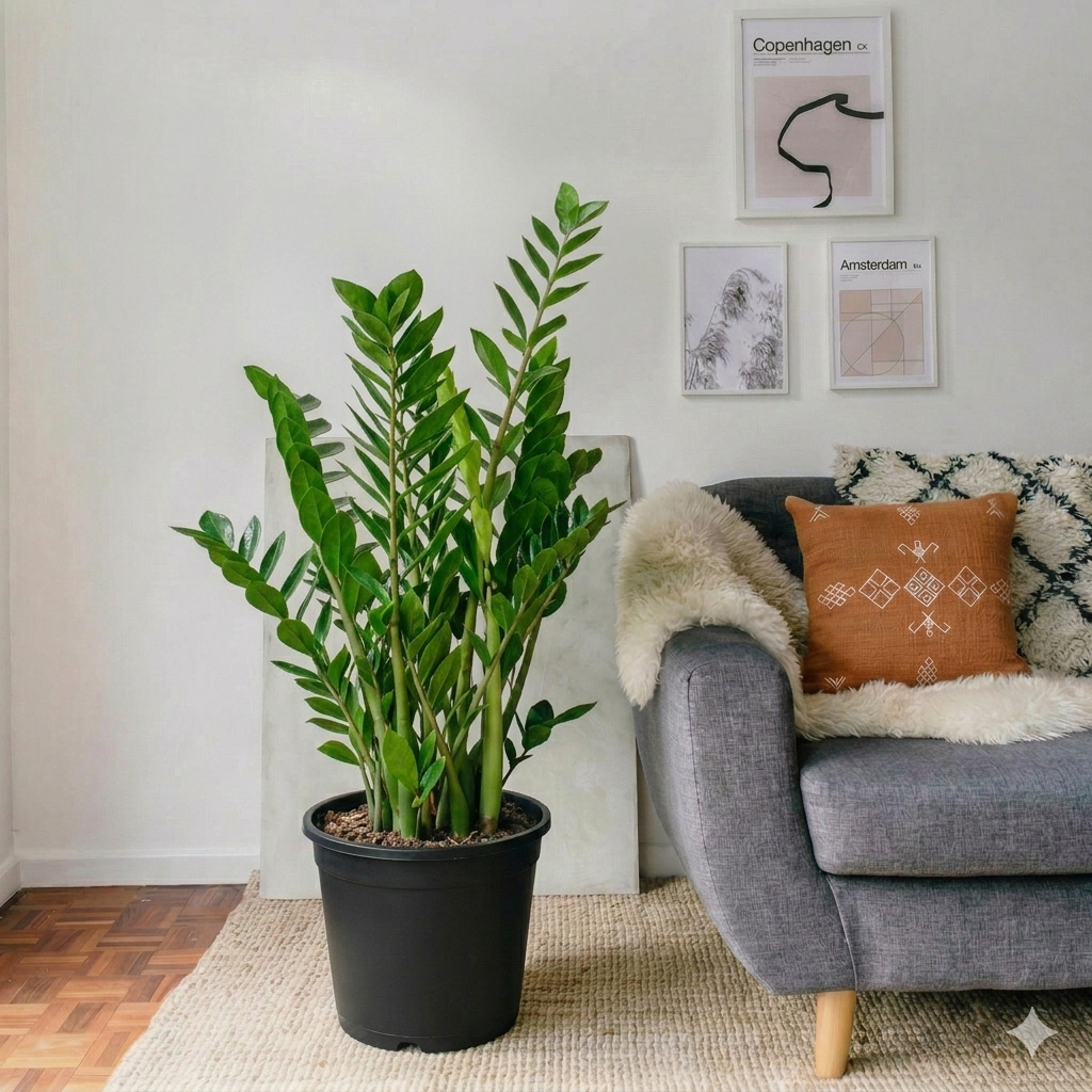 Zamioculcas zamiifolia, Zanzibar Gem or ZZ Plant