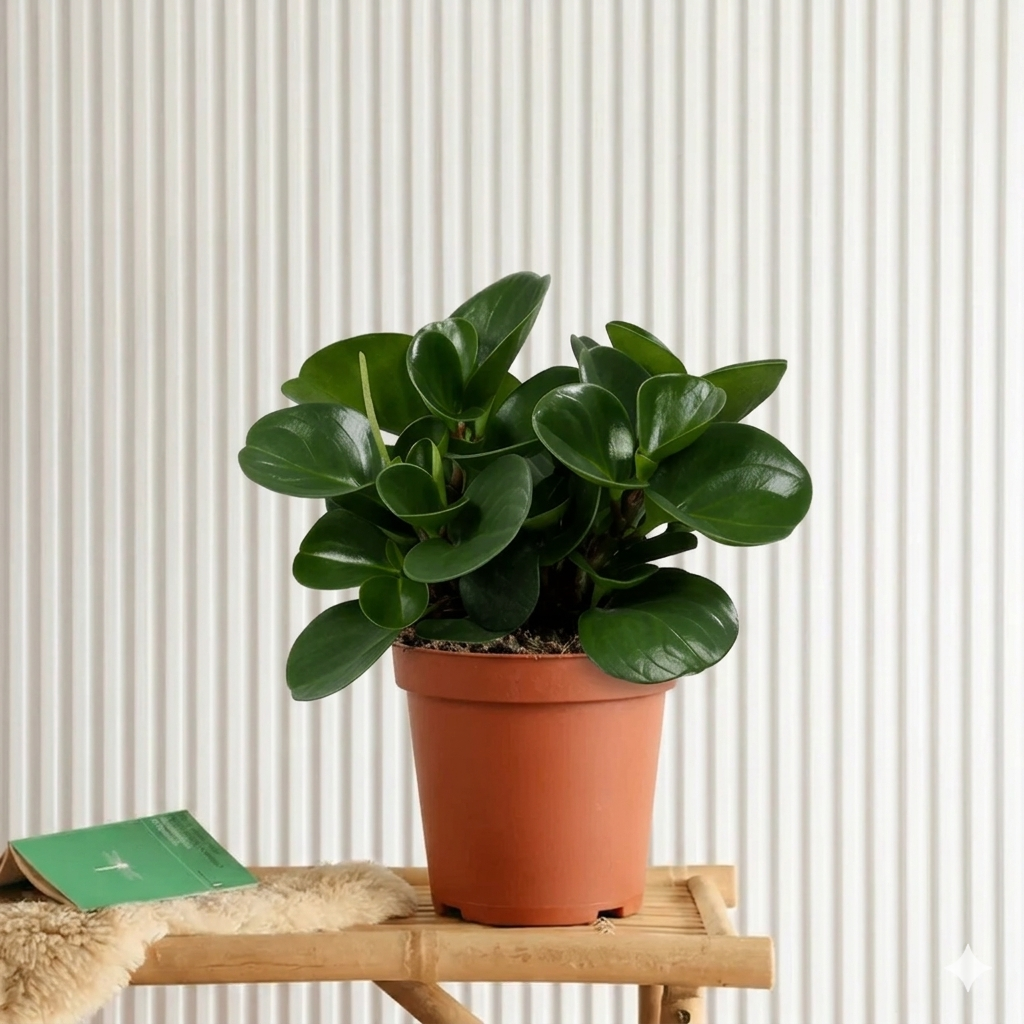 Peperomia obtusifolia, Baby Rubber Plant or Pepper face 10 – 15cm