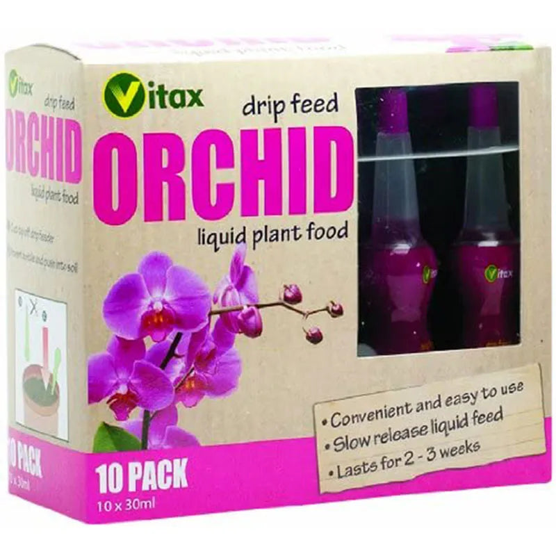 Vitax Orchid Drip Feeder Liquid Plant Food 10 X 30ml