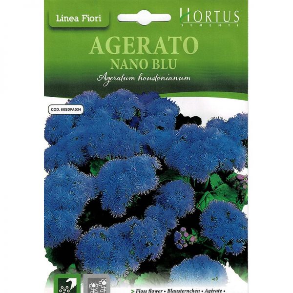 Floss Flower "Agerato Nano Blue" Premium Quality Seeds by Hortus