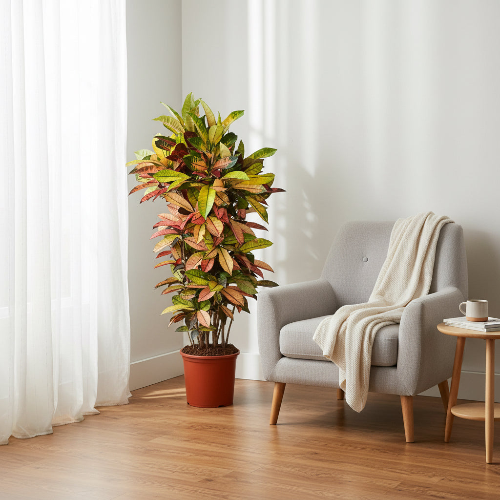 Codiaeum variegatum (Croton), Mrs Iceton