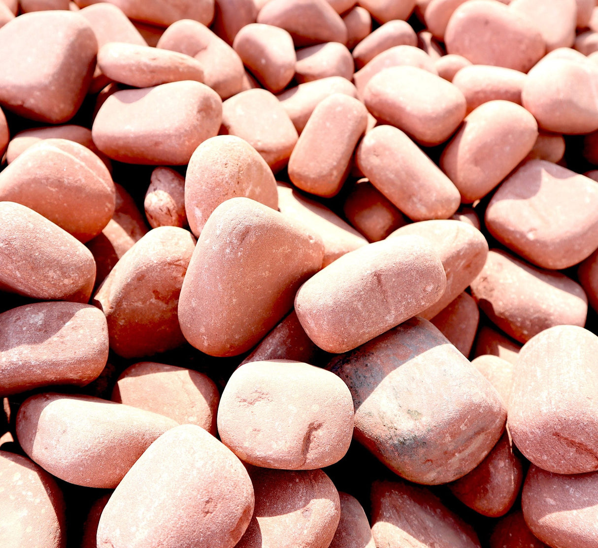 Tumbled Red River Stone "Natural Garden Material"