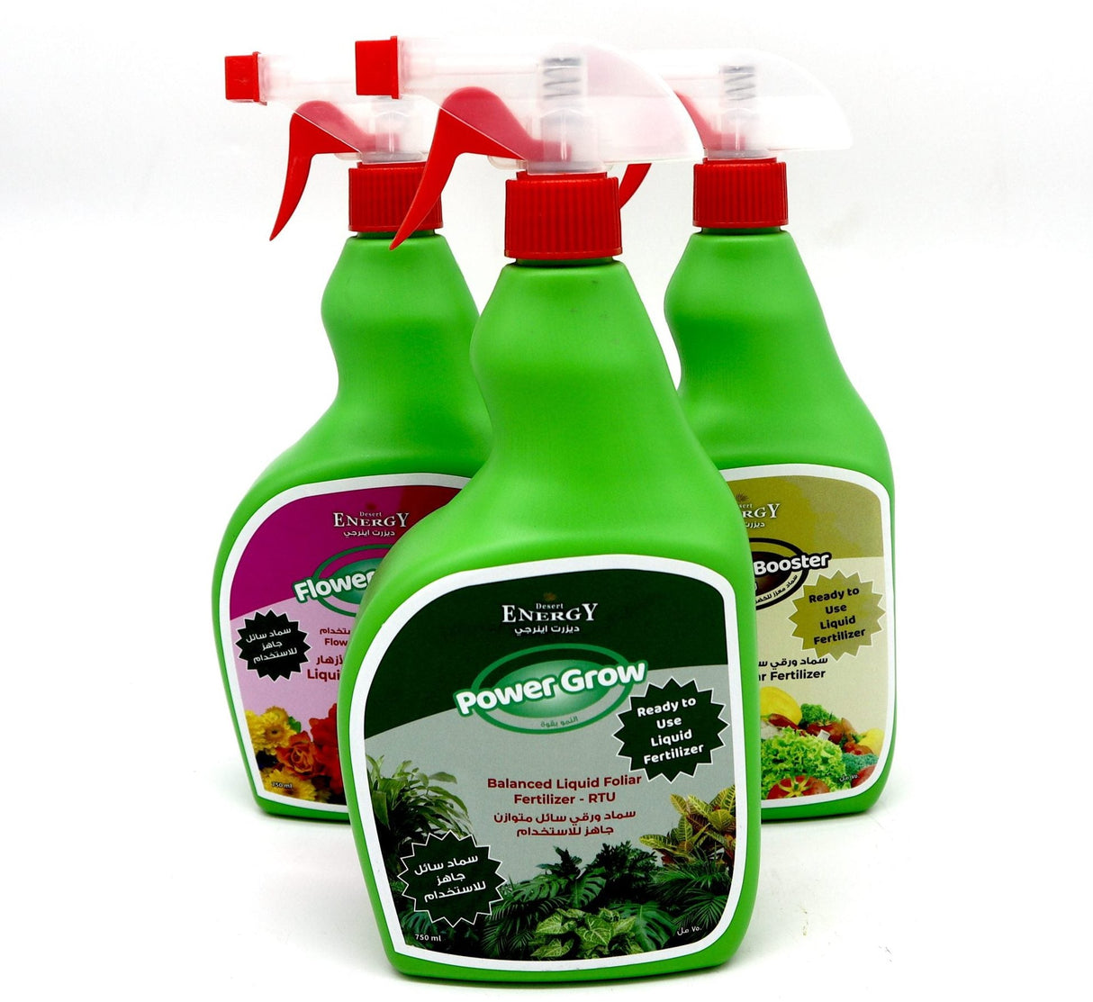 Desert Energy Ready to Use Vegetable Booster | Flower Magic & Power Grow Liquid Fertilizer 3x700ml Combo RTU