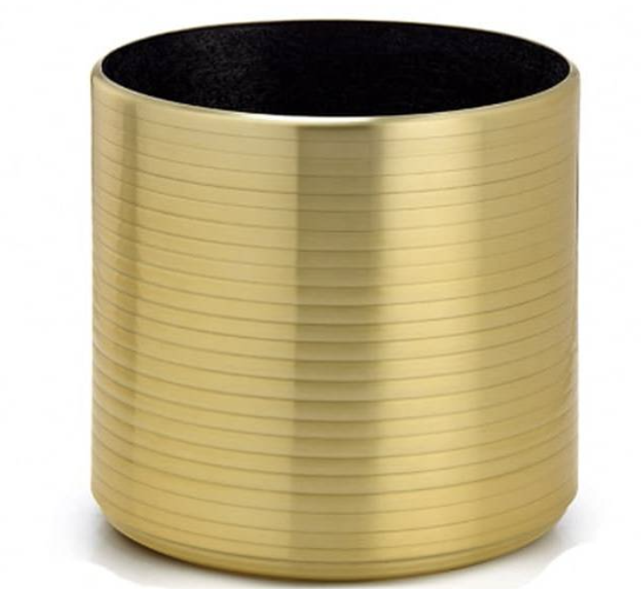Cylindro "Aluminium" Ribbed Pot
