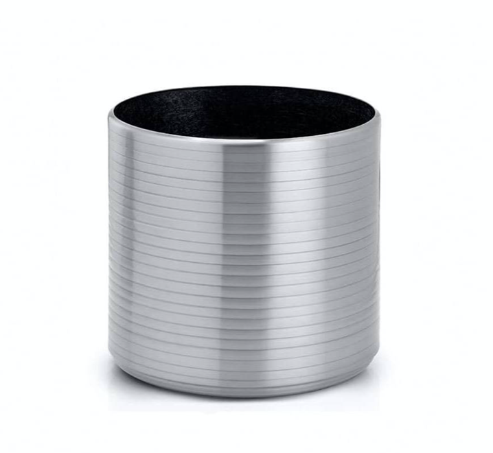Cylindro "Aluminium" Ribbed Pot