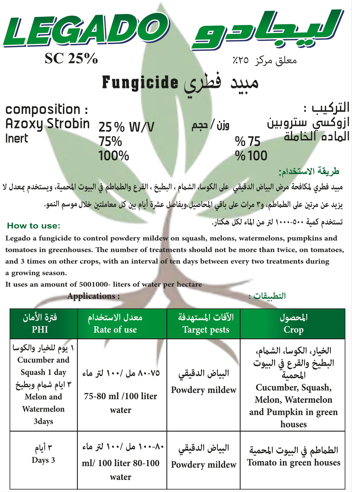 Legado Fungicide SC 25%