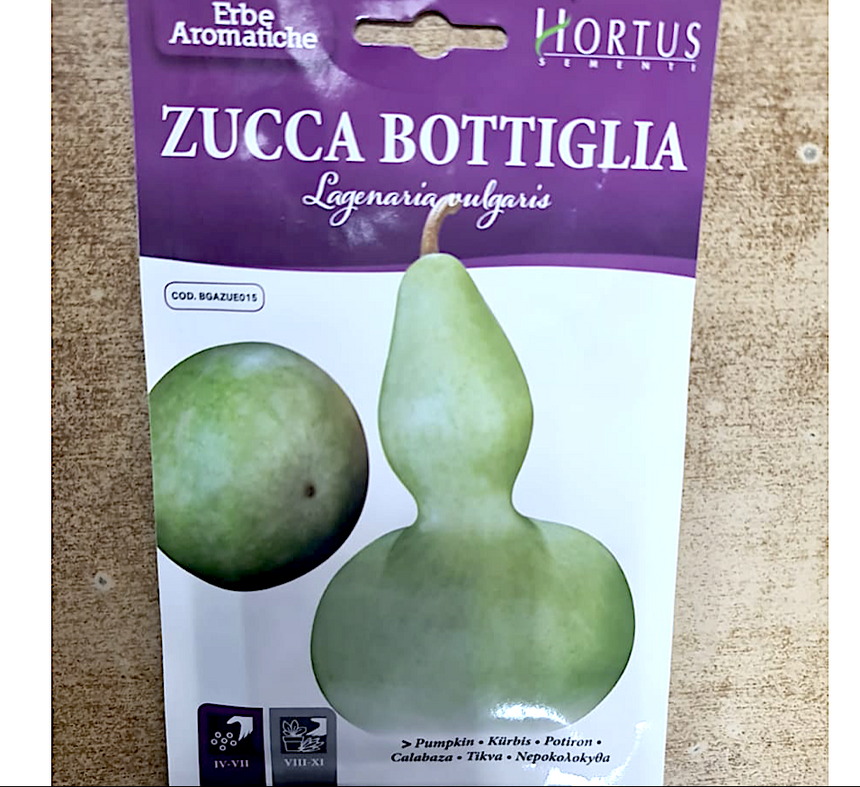 Pumpkin Vegetable Seeds "Zucca Bottiglia" by Hortus