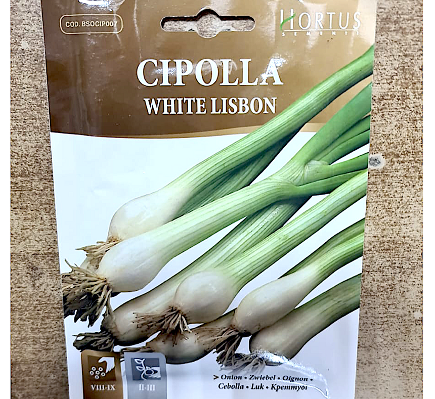 Onion Vegetables Seeds "Cipolla White Lisbon" by Hortus