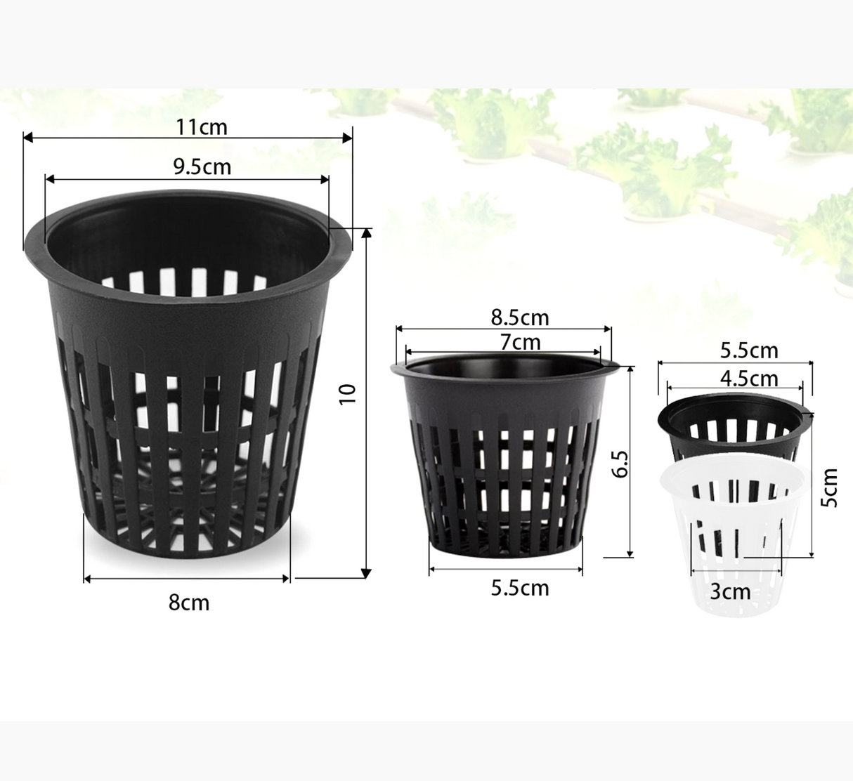 Mesh Net Pot "Hydroponics Plant Pot" (2", 3"& 4")