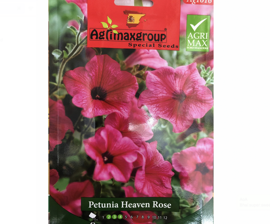Petunia Heaven Rose Flower Seeds by Agrimax Spain