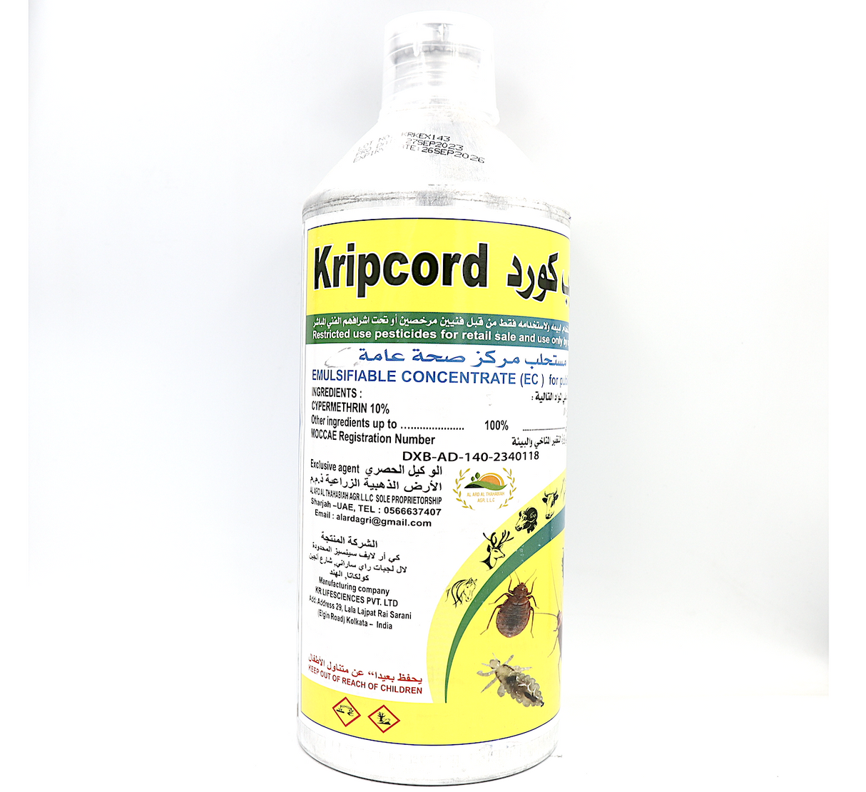 Kripcord® 1Ltr | Public Health Insecticide for Houses, Animal pens & Farms