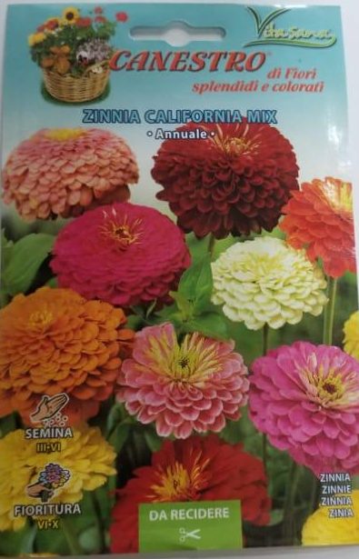 Zinnia California Mix Seeds by CANESTRO