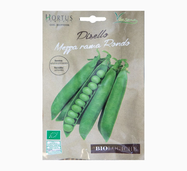 Organic Pisello Mezza Rama Rondo Busta Bio Seeds