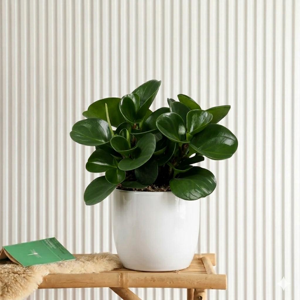 Peperomia obtusifolia, Baby Rubber Plant or Pepper face 10 – 15cm