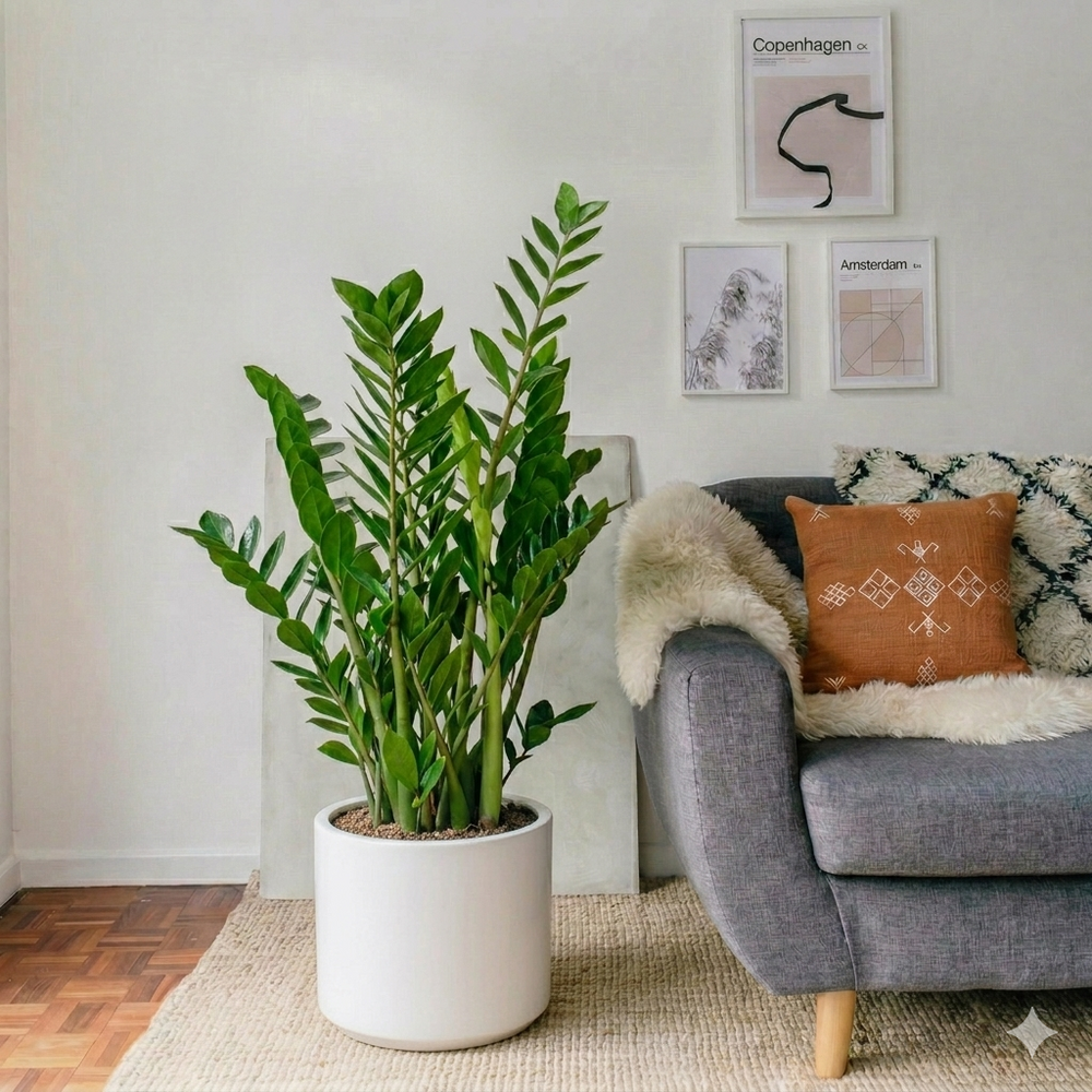 Zamioculcas zamiifolia, Zanzibar Gem or ZZ Plant