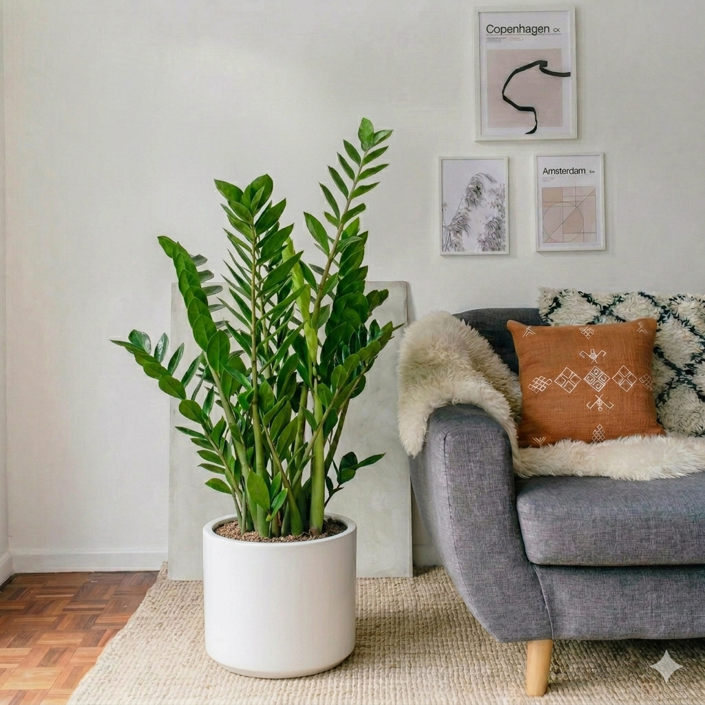 Zamioculcas zamiifolia, Zanzibar Gem or ZZ Plant