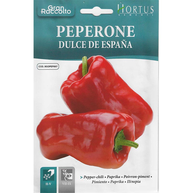Pepper Chilli "Peperone Dulce De Espana" Seeds by Hortus