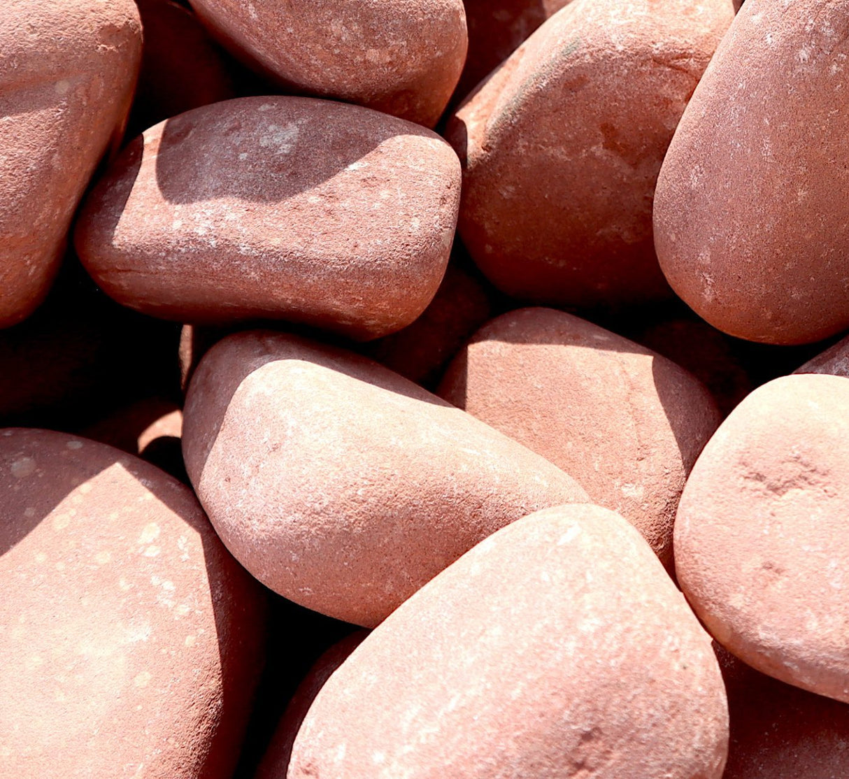 Tumbled Red River Stone "Natural Garden Material"