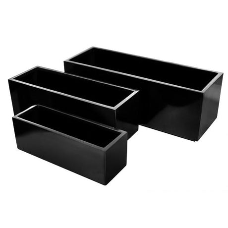 Rectangular GRP Pot 100x40x40cm Modern Durable Outdoor Planter Box